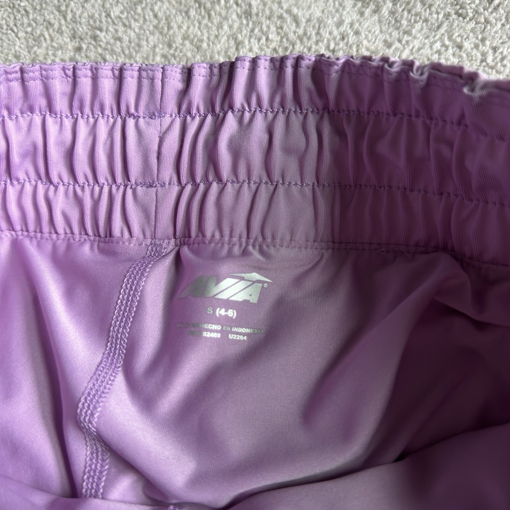 AVIA Women’s Running Shorts Size S 4-6 Lilac Purple Lined Athletic Workout - Picture 5 of 6